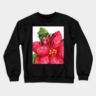 Colorful Watercolor Poinsettia Flower Crewneck Sweatshirt